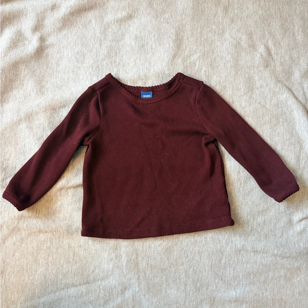 Old Navy Kids Maroon Long Sleeve Tee